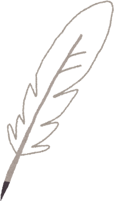 Illustration of a White Quill Pen